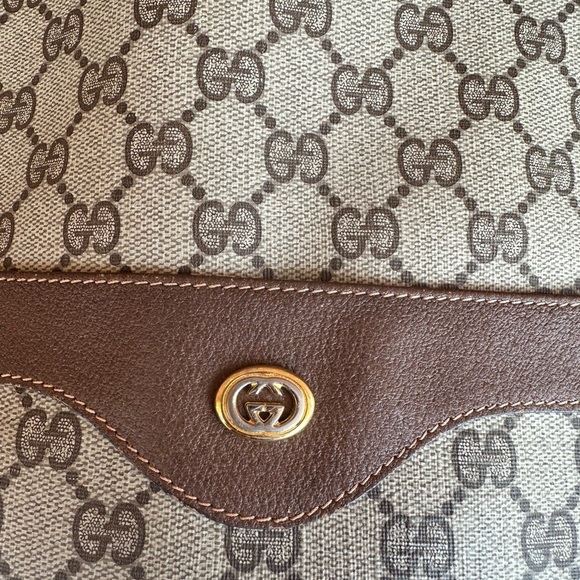 Gucci Beige GG Canvas Tote with Red and Green Straps - Picture 10 of 16